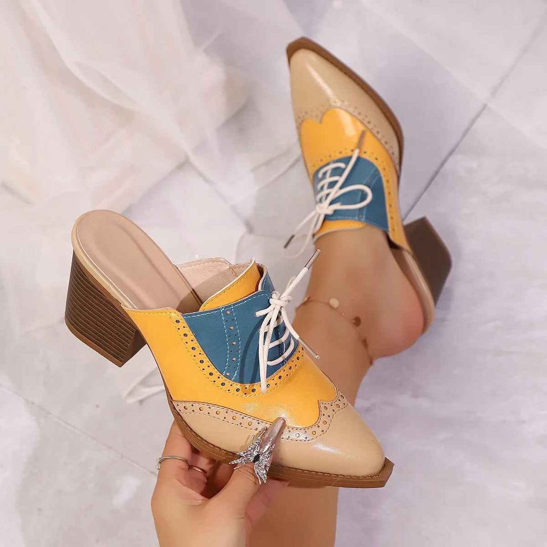 Savannah Brogue Heels