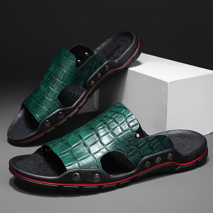 Arlo Leather Slides