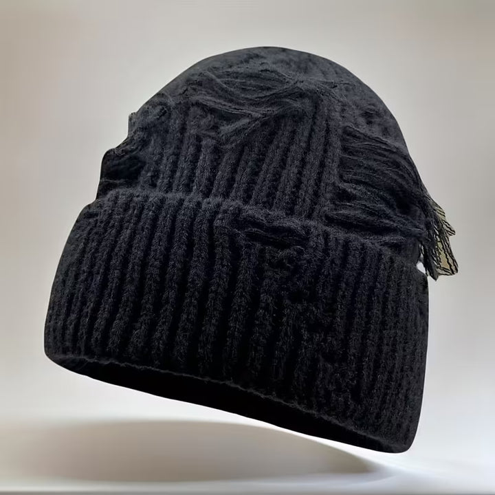 Marlowe Distressed Knit Beanie