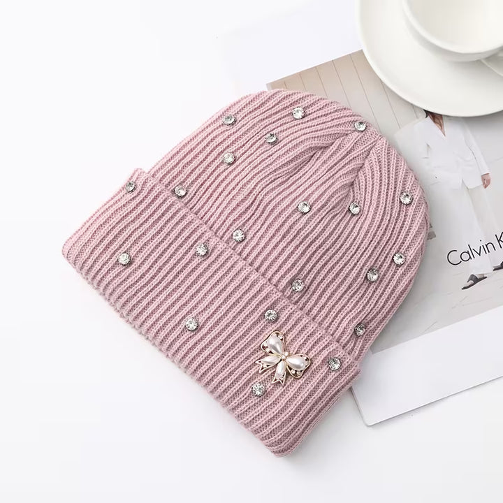 Aviana Crystal Knit Beanie
