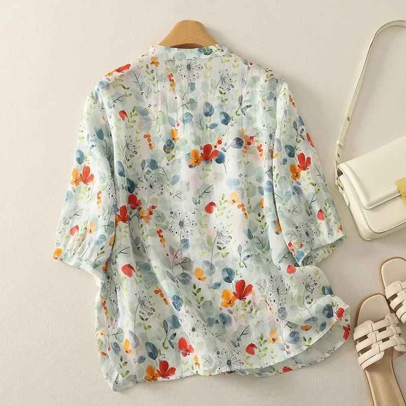 Aria Linen Blouse