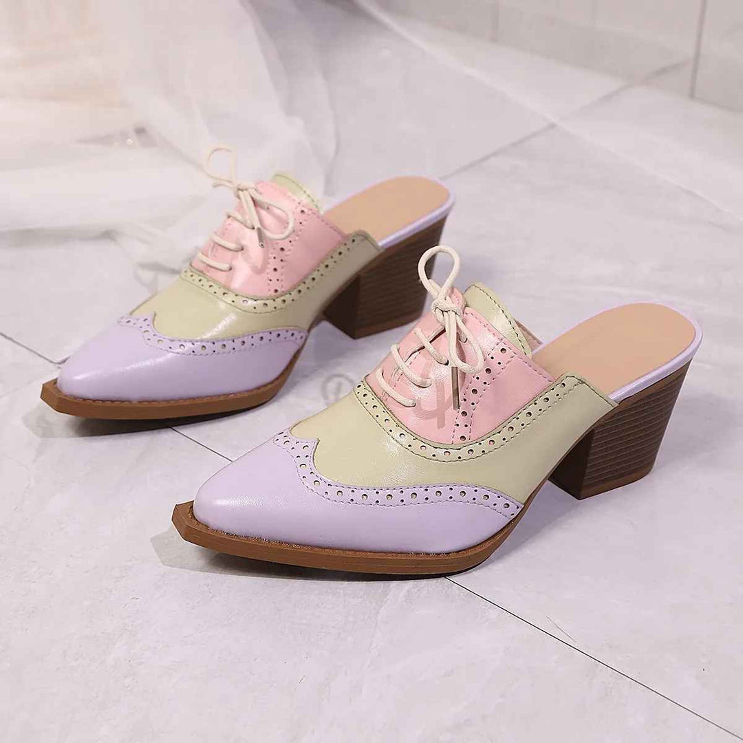 Savannah Brogue Heels