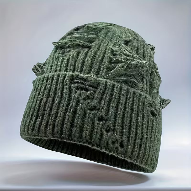 Marlowe Distressed Knit Beanie