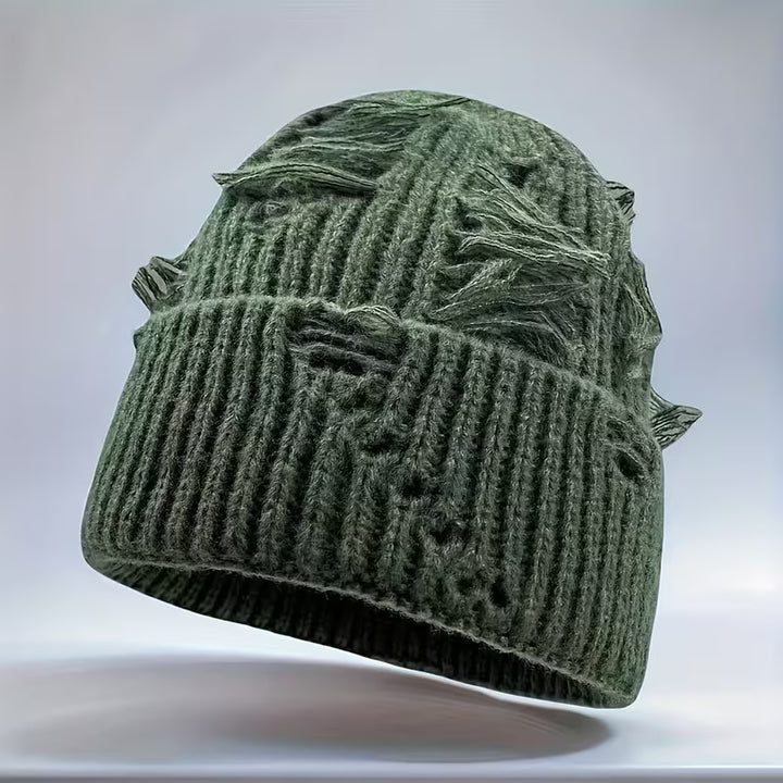 Marlowe Distressed Knit Beanie