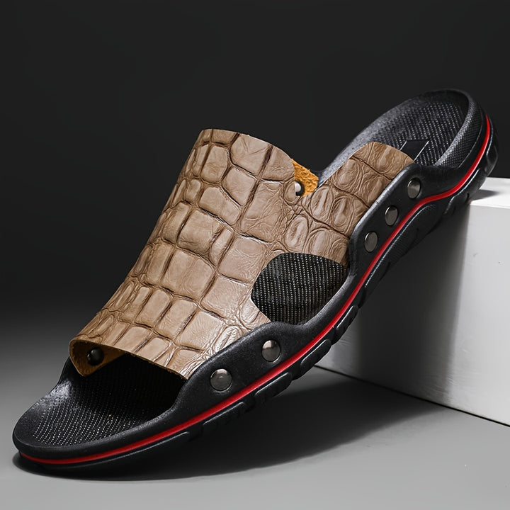 Arlo Leather Slides