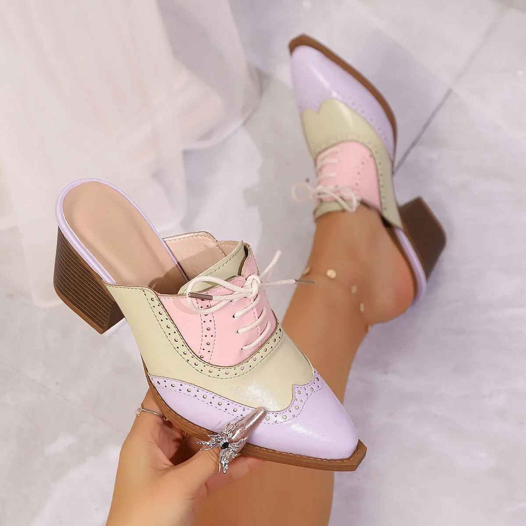 Savannah Brogue Heels