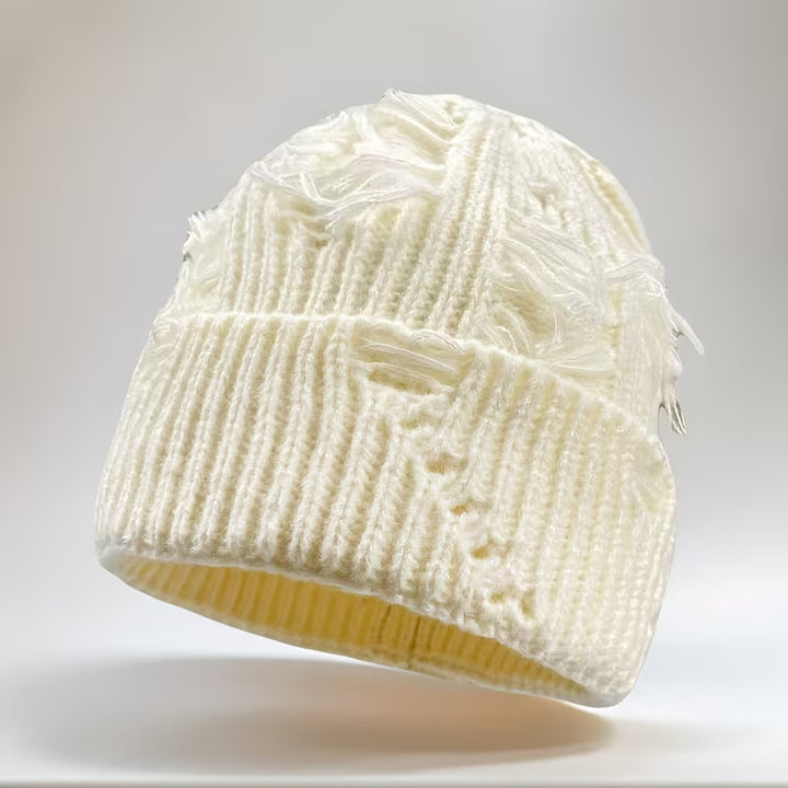 Marlowe Distressed Knit Beanie
