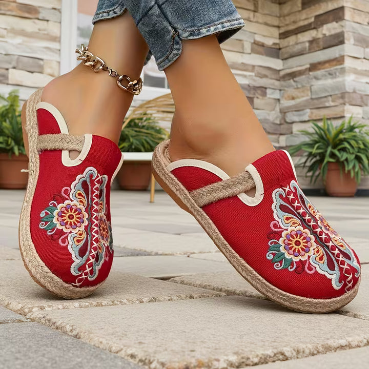 Zahara Embroidered Slippers