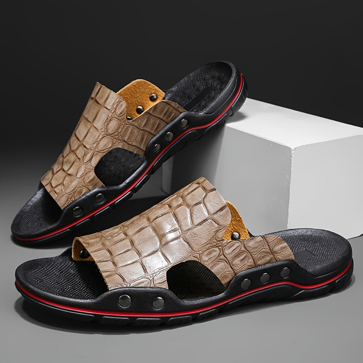 Arlo Leather Slides