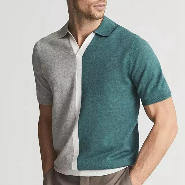 HORIZON SPLIT POLO T-SHIRT