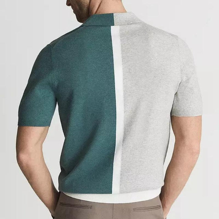 HORIZON SPLIT POLO T-SHIRT