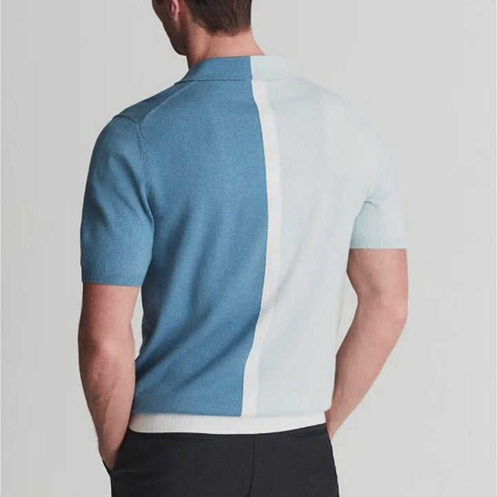 HORIZON SPLIT POLO T-SHIRT