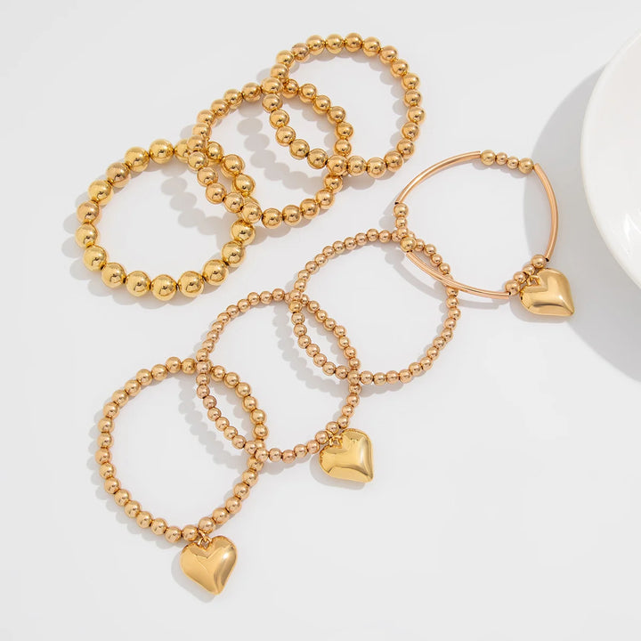 Amelie 7-Piece Heart Bracelet Set
