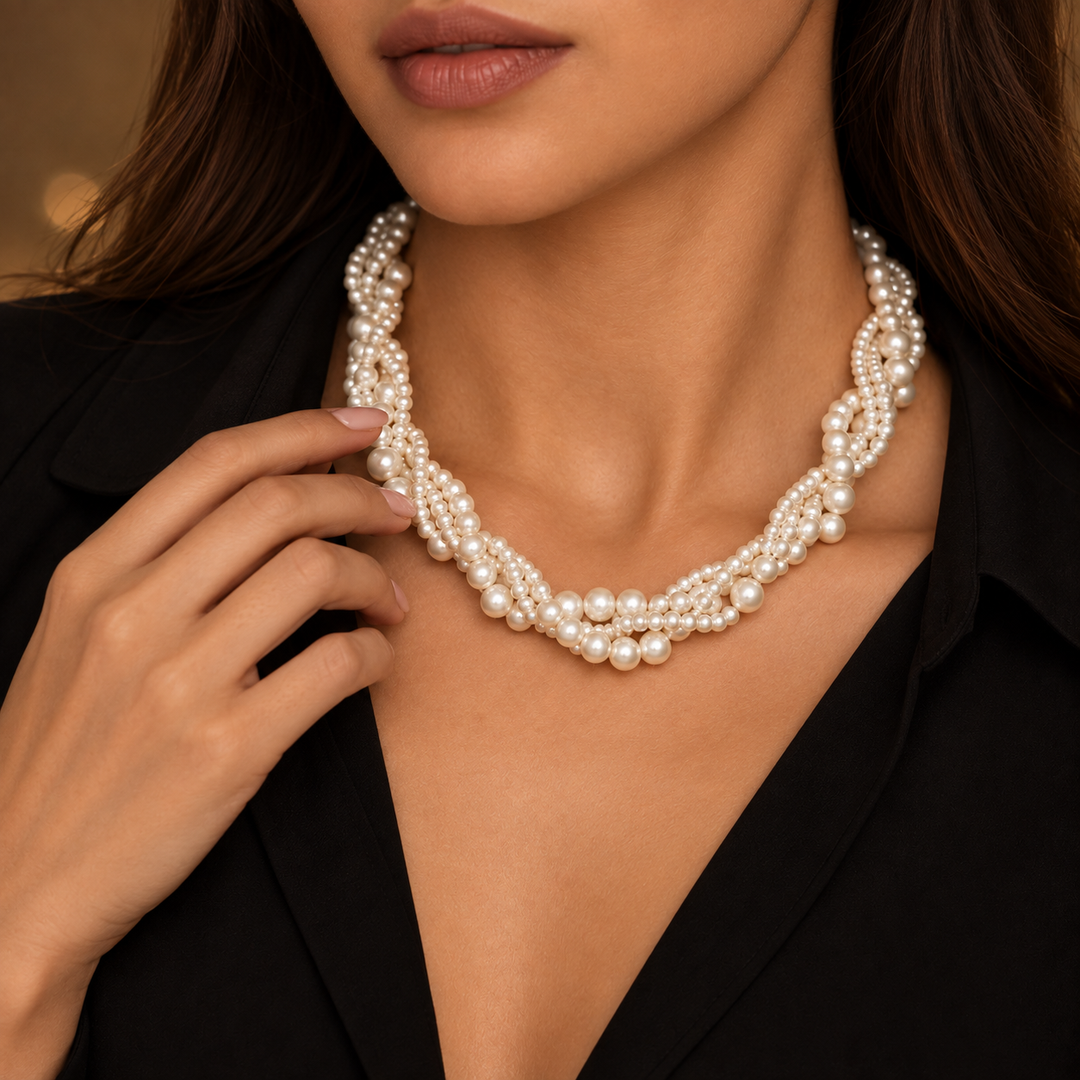 Victoria Layered Pearl Necklace