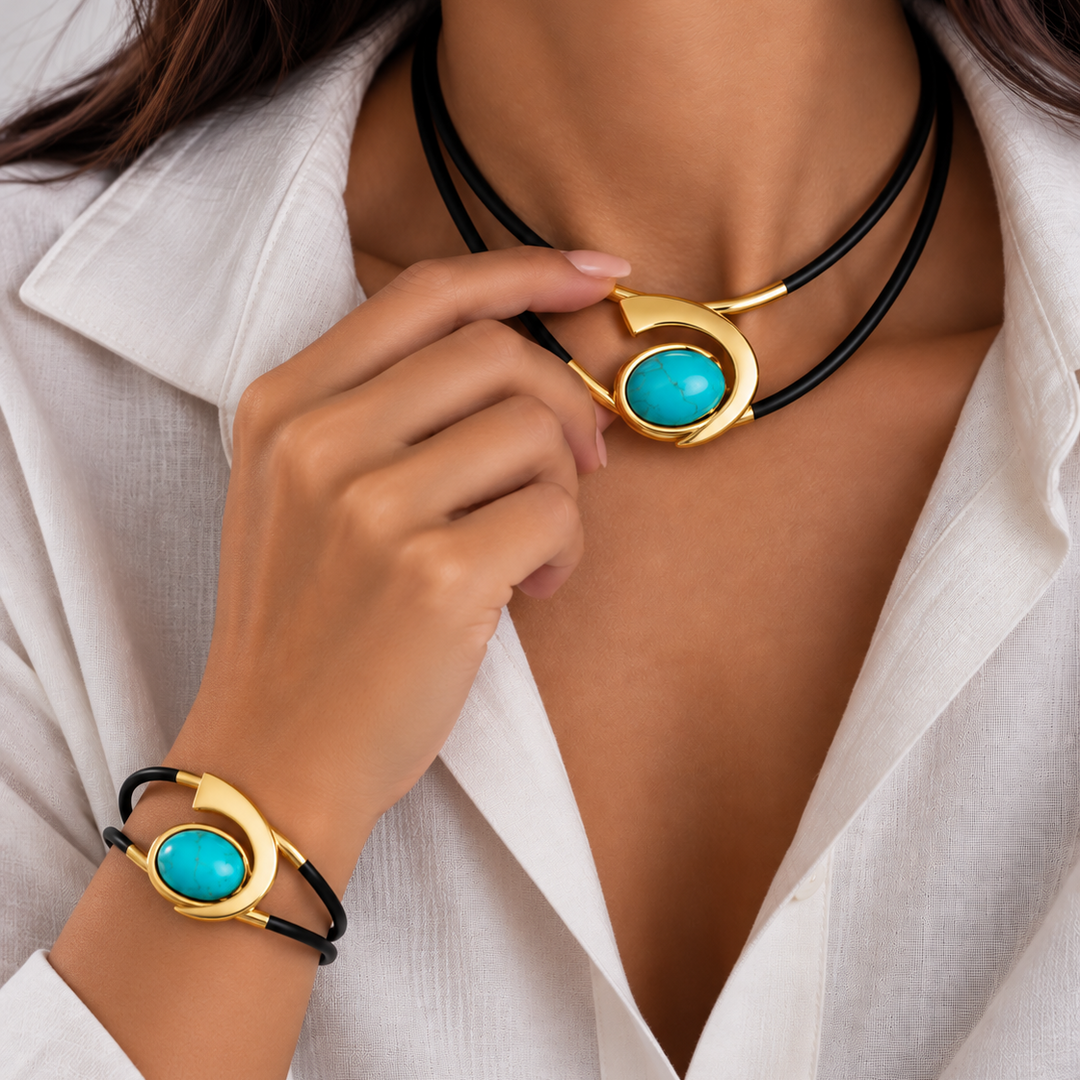 Amara Stone Necklace Set