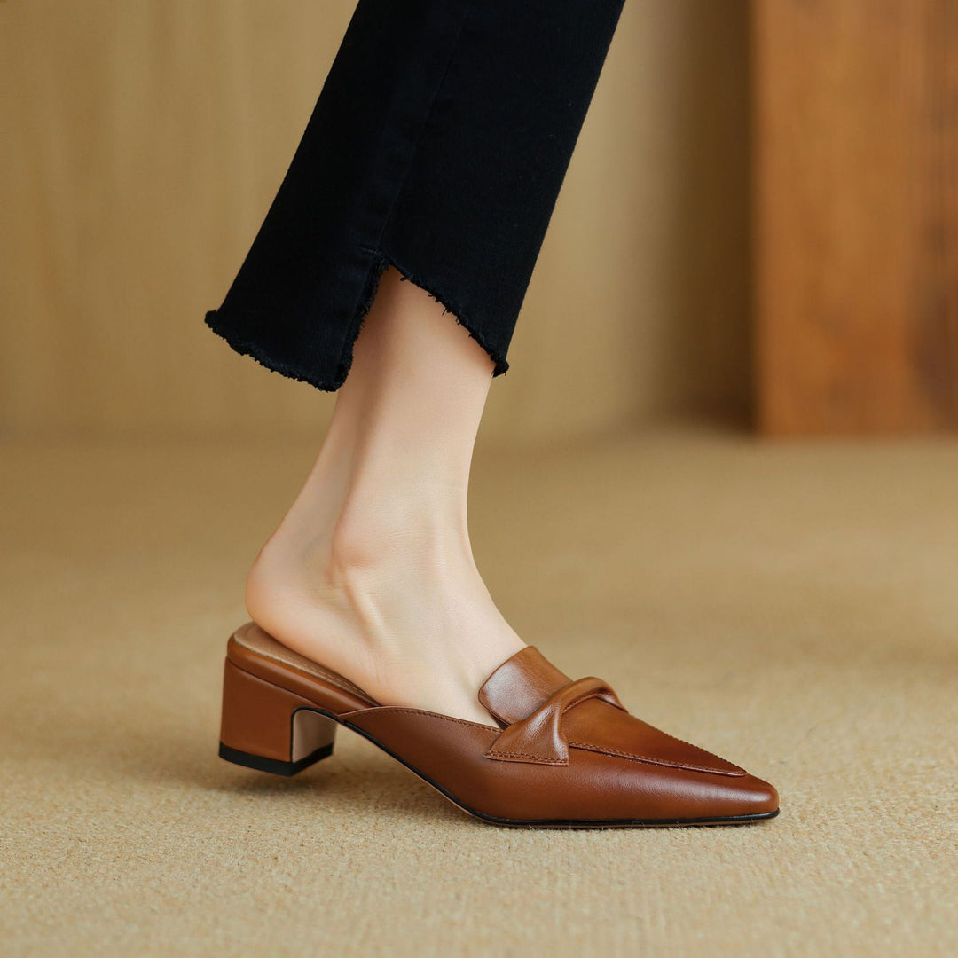 Amara Genuine Leather Mules