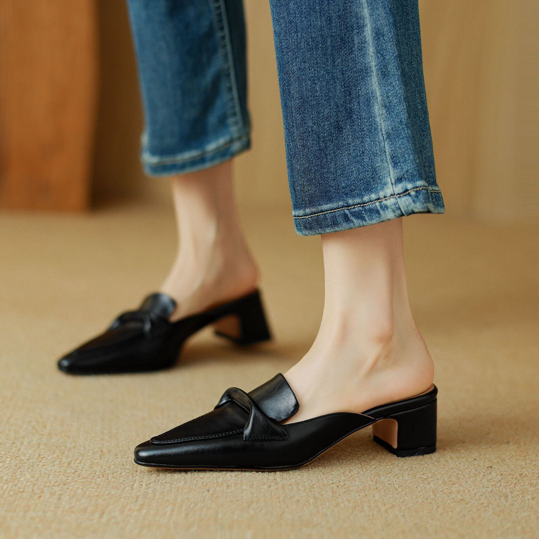 Amara Genuine Leather Mules