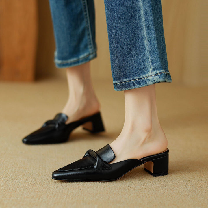 Amara Genuine Leather Mules