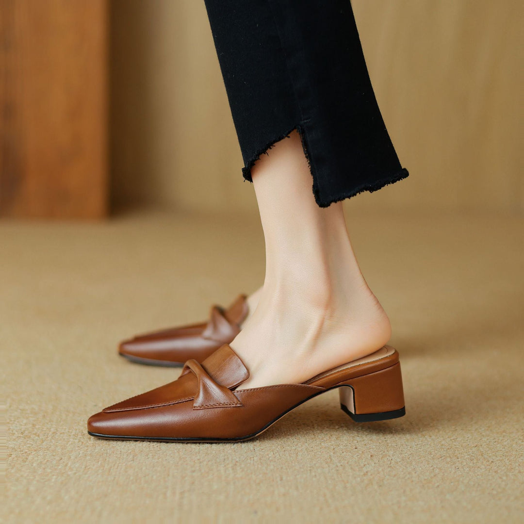 Amara Genuine Leather Mules