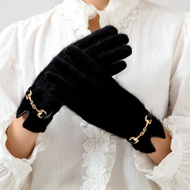 Siberian Aurora Fur Gloves