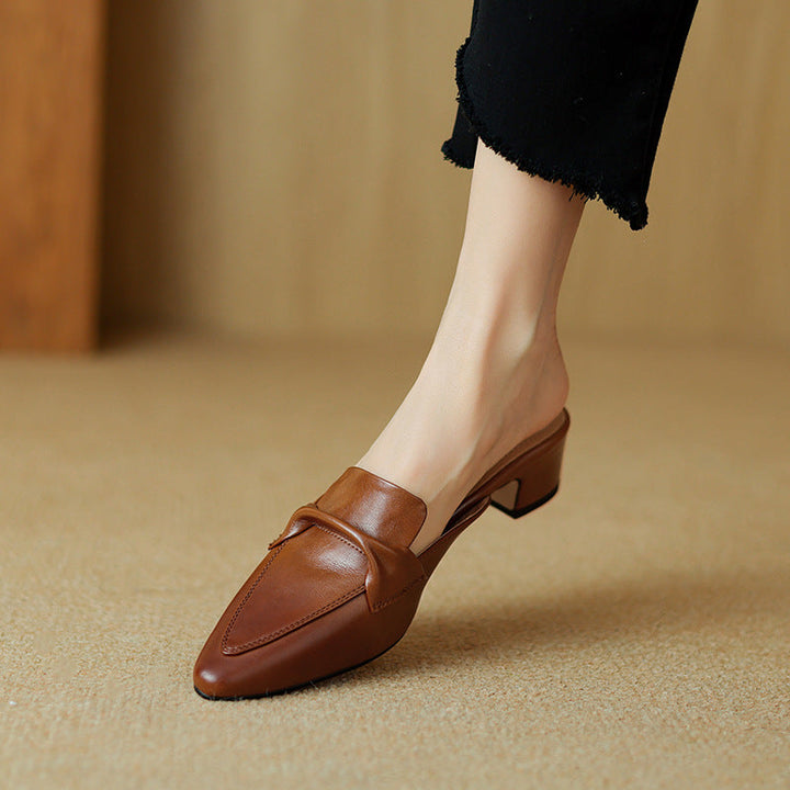 Amara Genuine Leather Mules