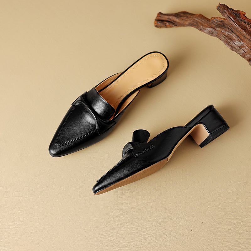 Amara Genuine Leather Mules
