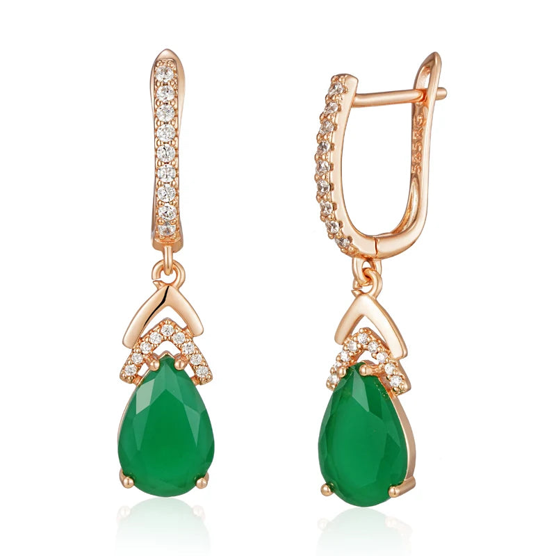 Viola Emerald Drop Earrings