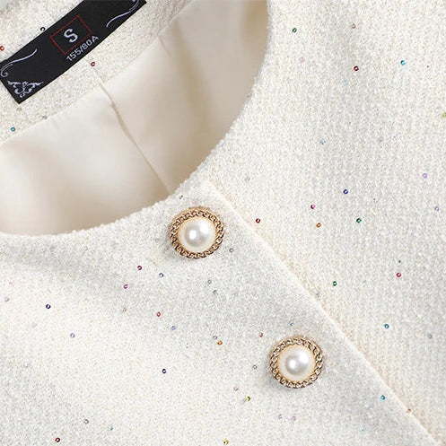 Rovena Pearl Button Blazer