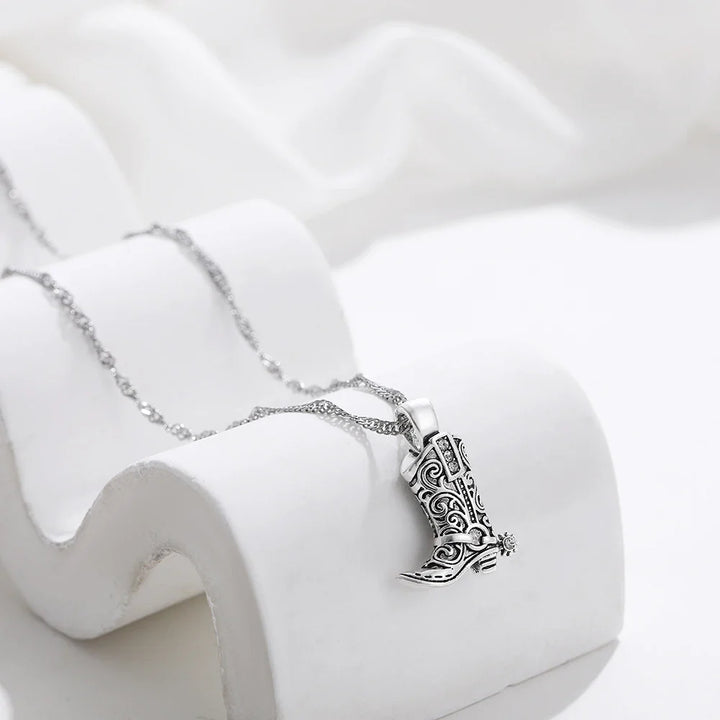 Rustic Cowboy Boot Necklace