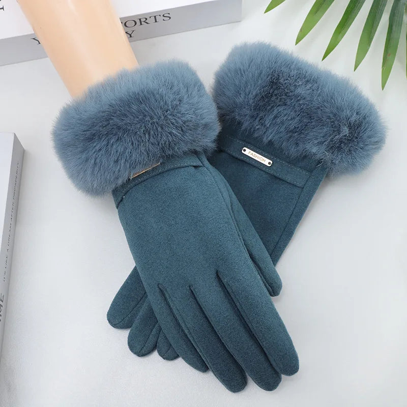 Bella Rosa Fur Gloves