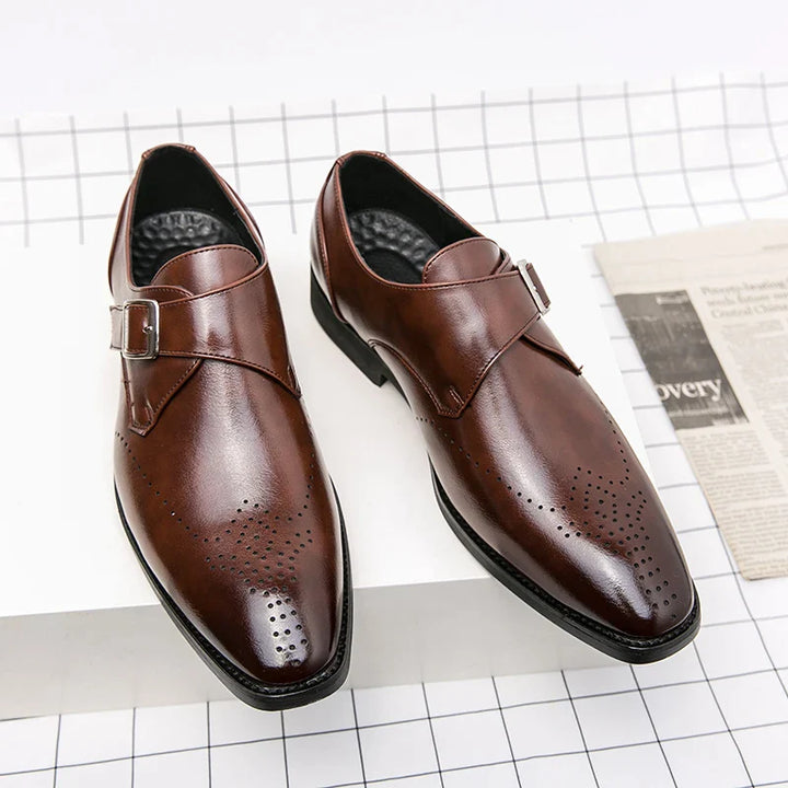 Bridgeton Monk Strap Leather Shoes
