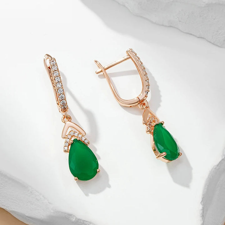 Viola Emerald Drop Earrings