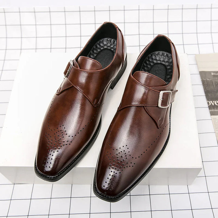Bridgeton Monk Strap Leather Shoes
