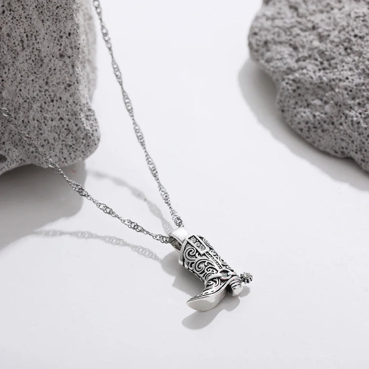 Rustic Cowboy Boot Necklace