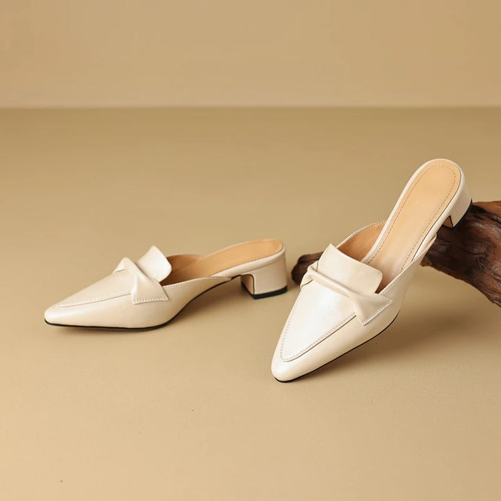 Mersia Genuine Leather Mules