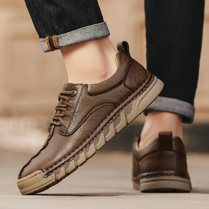 Bruke moc-toe Leather Shoes