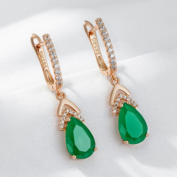 Viola Emerald Drop Earrings