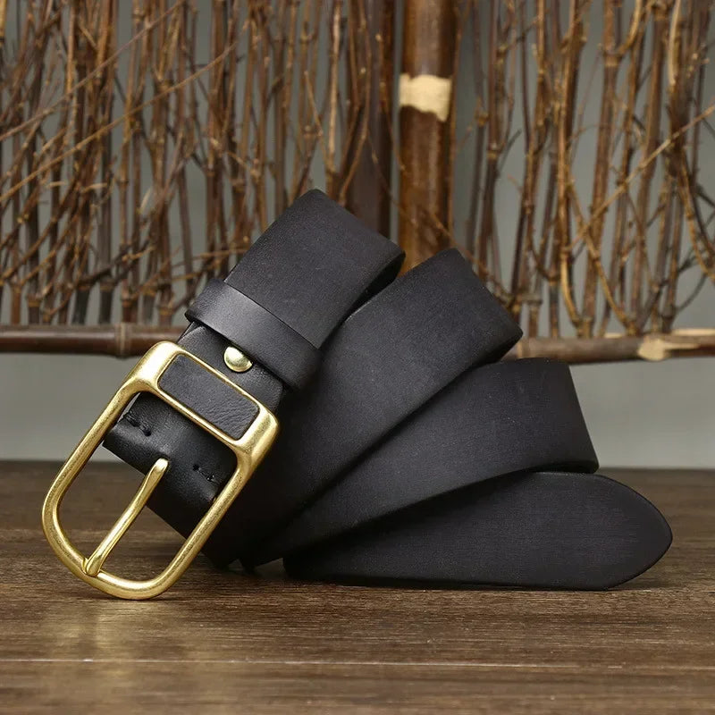 Darco Brass Buckel Leather Belt