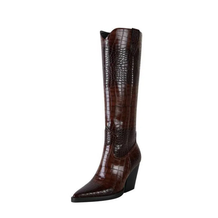 Blushwine leather boots