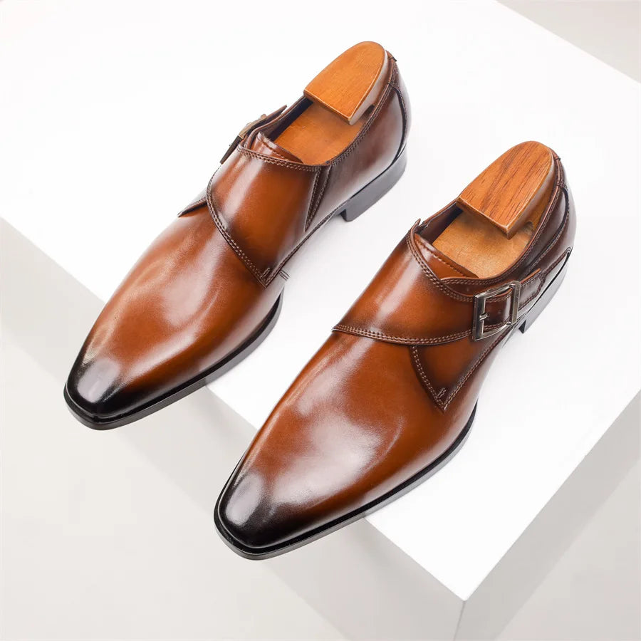 Devon Monk Strap Leather Shoes