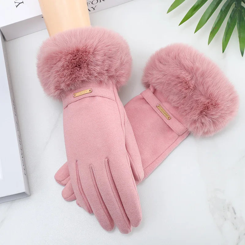 Bella Rosa Fur Gloves