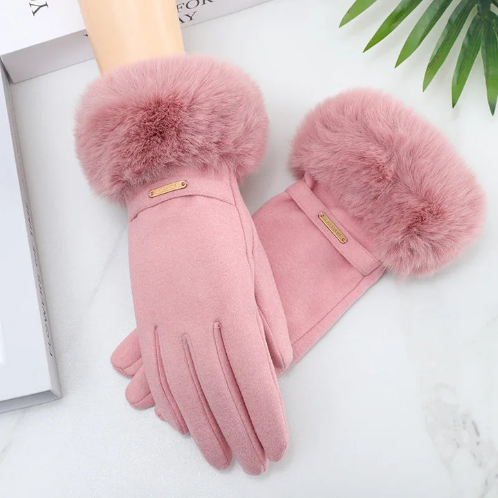 Bella Rosa Fur Gloves
