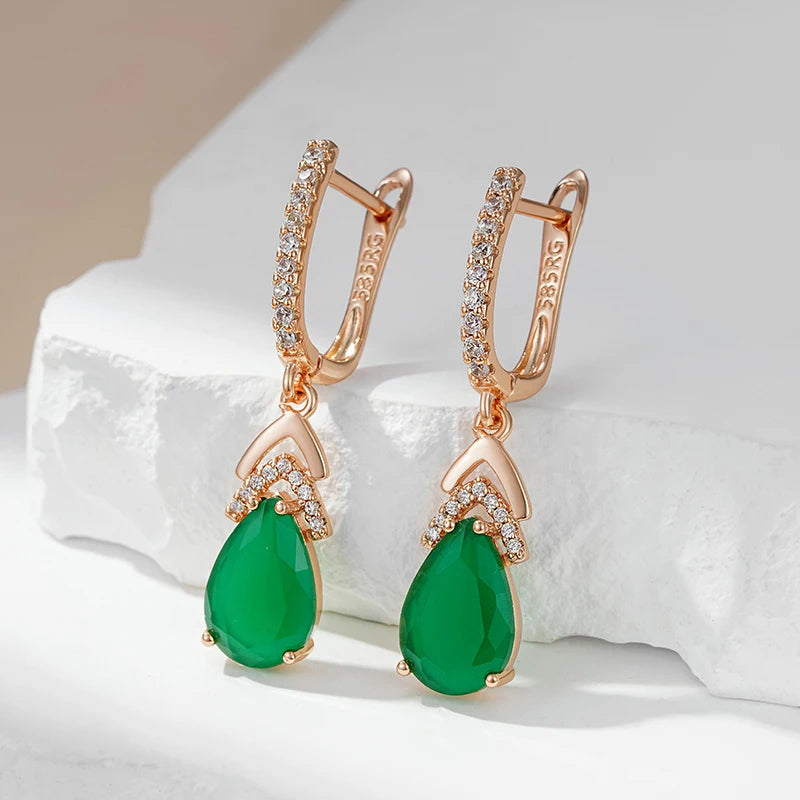 Viola Emerald Drop Earrings
