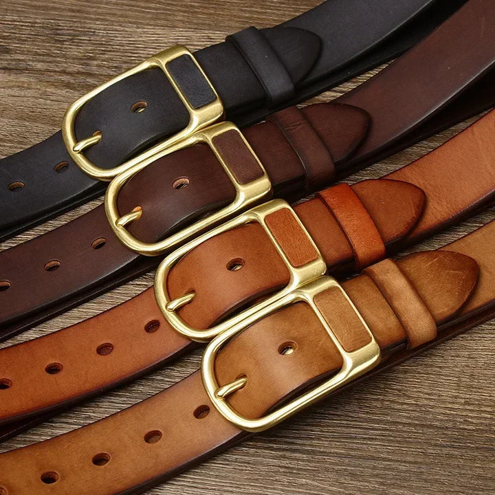 Darco Brass Buckel Leather Belt