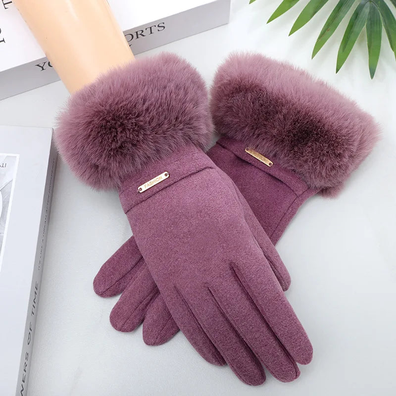 Bella Rosa Fur Gloves