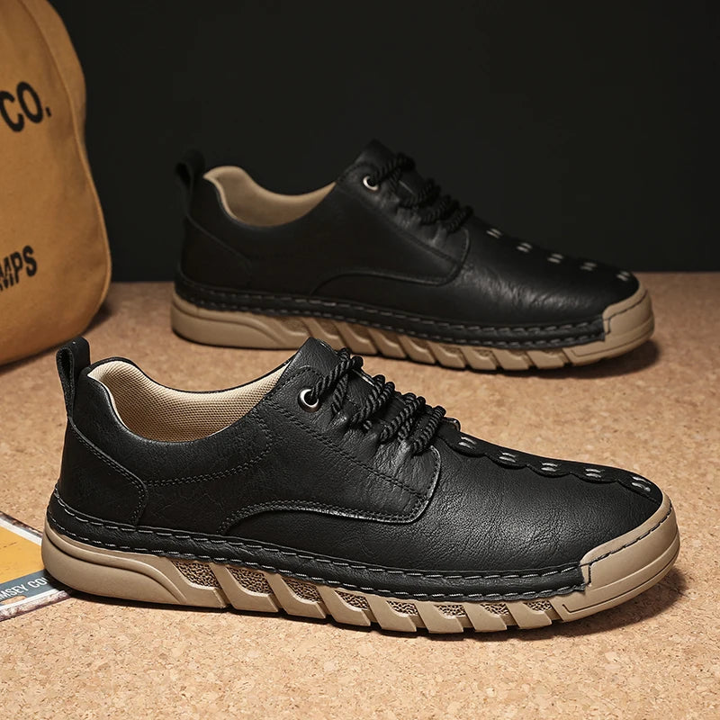 Bruke moc-toe Leather Shoes