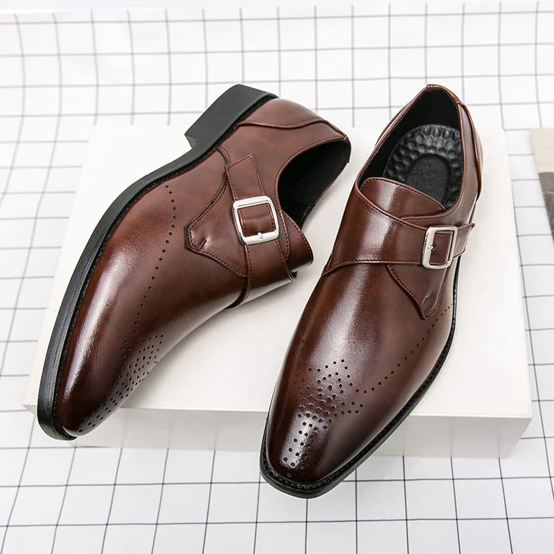 Bridgeton Monk Strap Leather Shoes