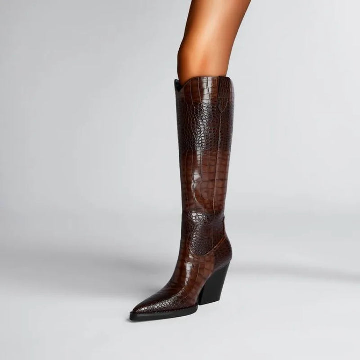 Blushwine leather boots