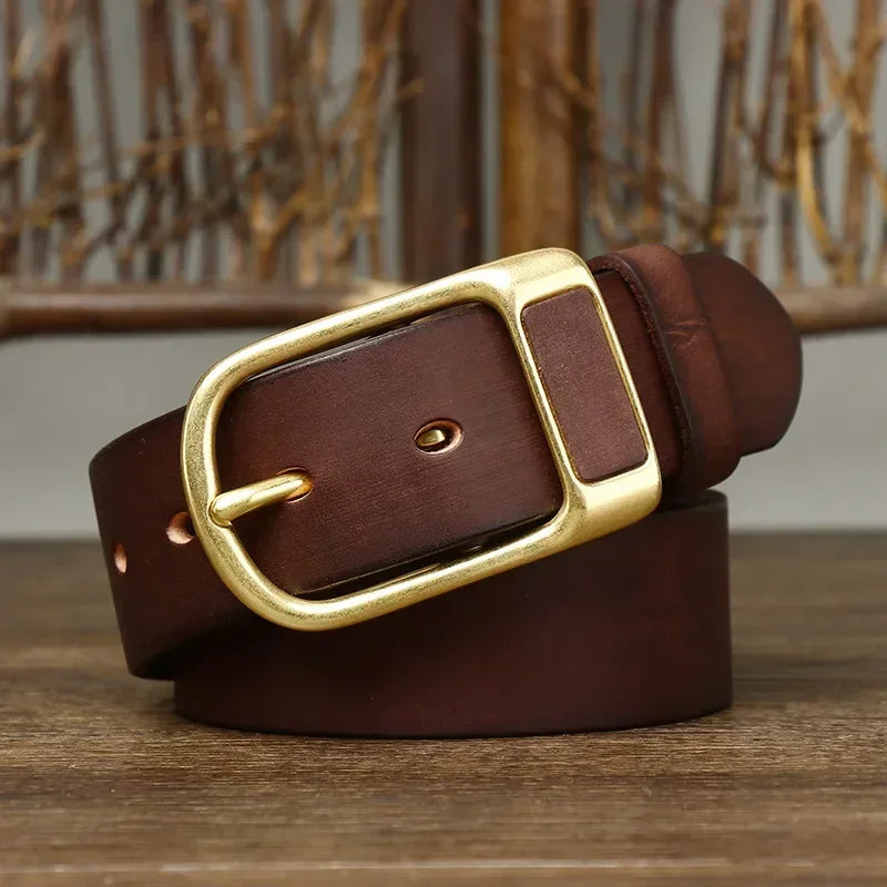 Darco Brass Buckel Leather Belt