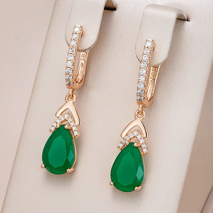 Viola Emerald Drop Earrings